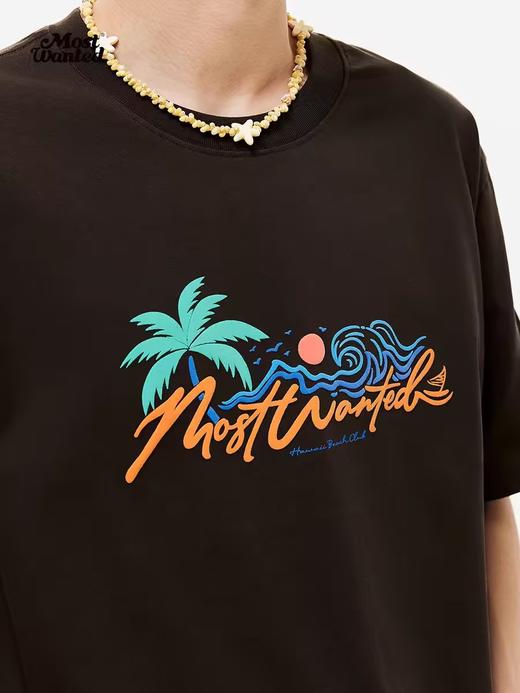 mostwantedlab彩虹/M2412159/夏威夷手写logo海浪圆领短袖 商品图1