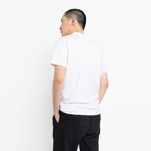 【特价清仓】男女款新疆丝光长绒棉80支V领黑白T恤 商品图2