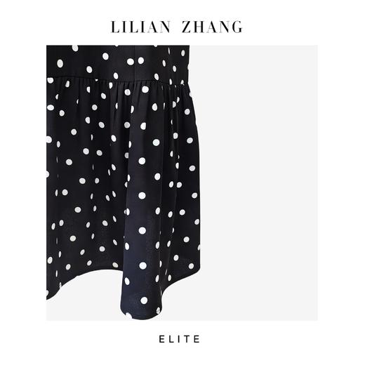 E系列——定制——赫本风——Lady挚爱——法式浪漫风情A摆波点裙 2401087 商品图2