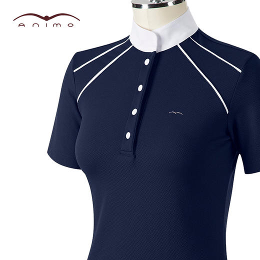 意大利进口Animo春夏季款马术骑马比赛女款短袖T恤骑士运动上 商品图3