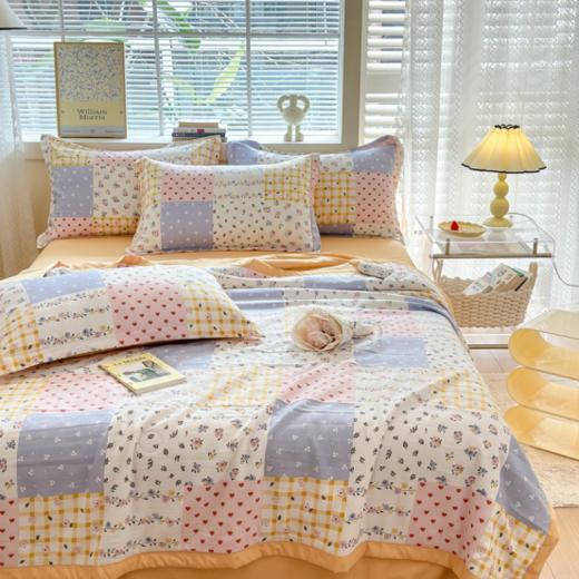 📣【泡泡棉麻夏凉被四件套单夏被多款可选】✅1、环保喷气印花，颜色鲜亮，手感舒适，❣️色牢度高，久洗如新✅ 商品图3