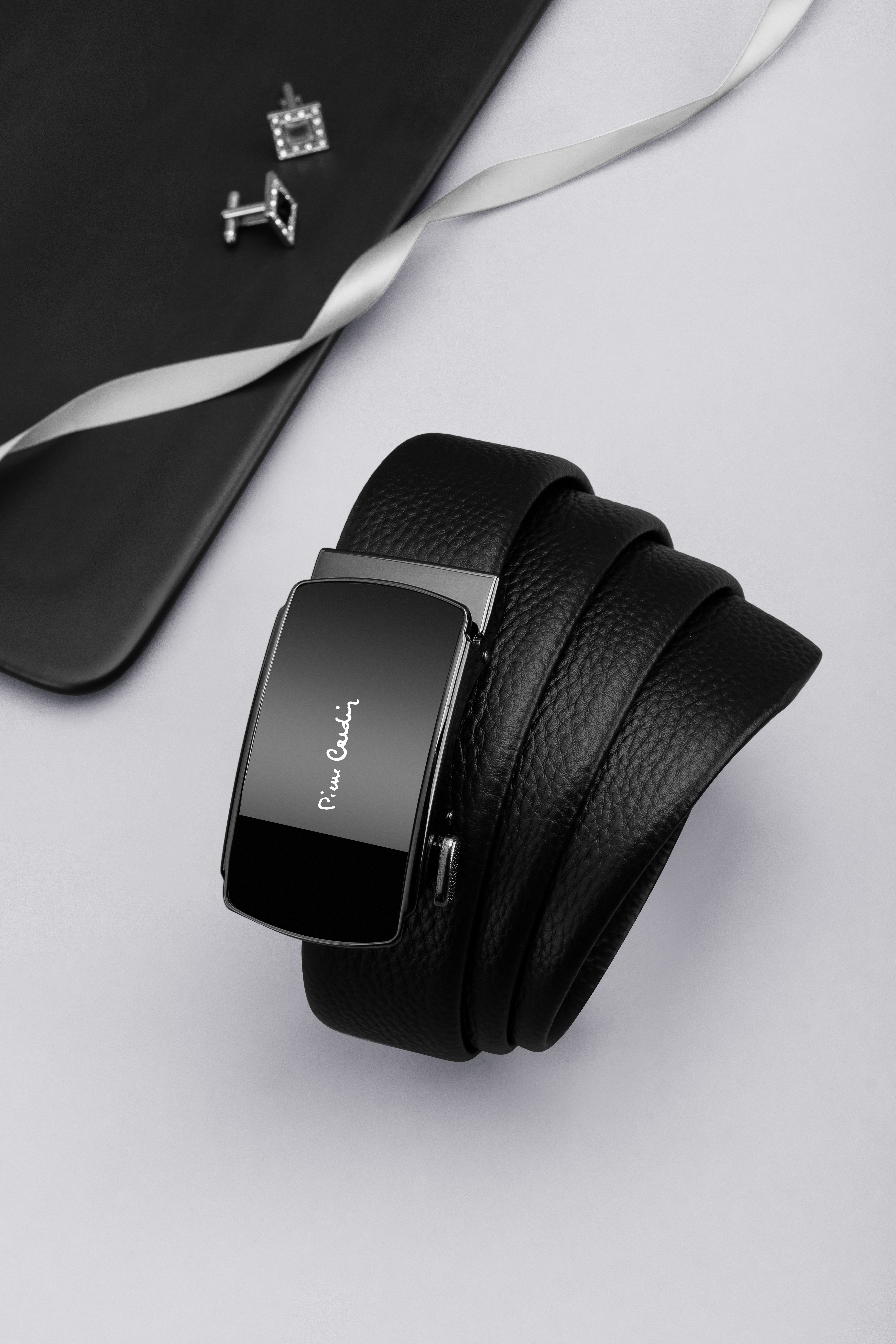 皮尔卡丹头层牛皮皮带男款商务休闲都市自动扣男士腰带高级感牛皮男式裤腰带