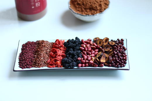 升级五红粉 不加红糖 五红汤 免煮 早餐代餐 三蒸三晒红枣 红衣花生红豆红米枸杞桑葚 红曲 450克 商品图10