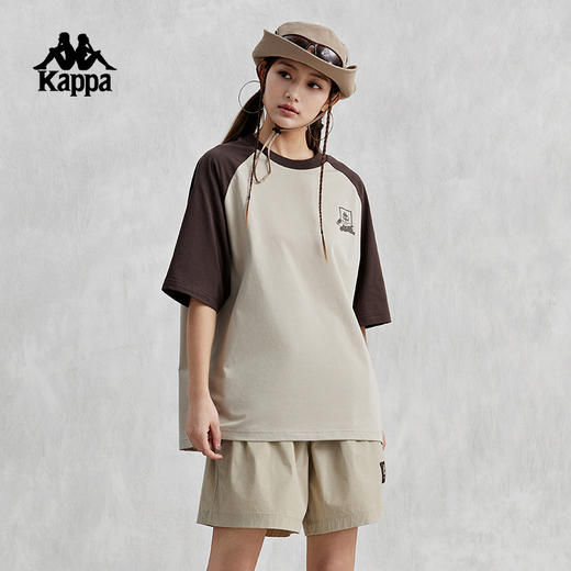 Kappa卡帕短袖2024新款情侣男女夏索罗娜运动休闲T恤撞色半袖K0EX2TD91D 商品图2