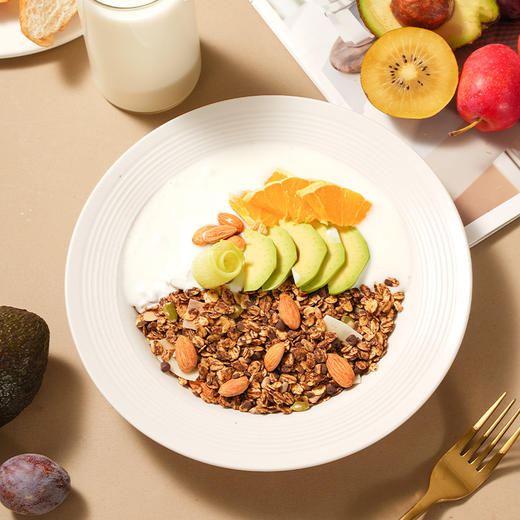 【口感醇香，美味酥脆，好麦好味道~】美粥食客海盐巧克力烘焙麦片400g 酸奶巧克力早餐麦片 即食代餐 美味畅享-QQ 商品图1