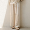 绽放279朵[限量]/浅香槟色天丝亚麻宽松直筒阔腿裤老钱风长裤 商品缩略图0
