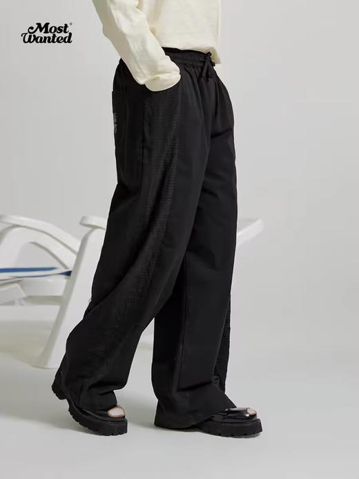 mostwantedlab彩虹/M2412089/拼接镂空设计感男女肌理直筒宽松休闲长裤 商品图0