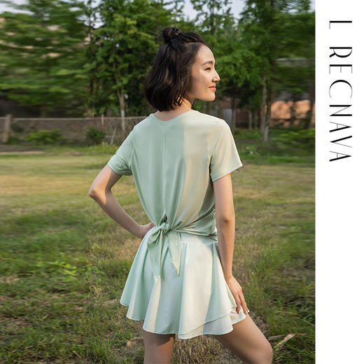 【凉感纱线】后开叉透气罩衫短袖 冰感爽滑网孔面料 透气排汗 商品图3