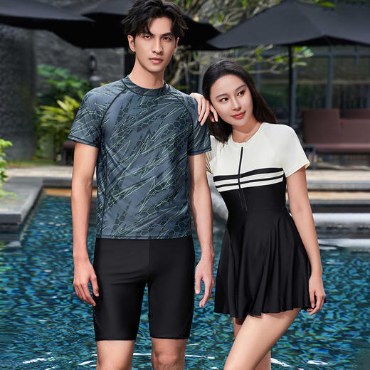 【商场同款】熳洁儿 夏日新款泳装女士连体裙装时尚24206302/24206901 商品图1