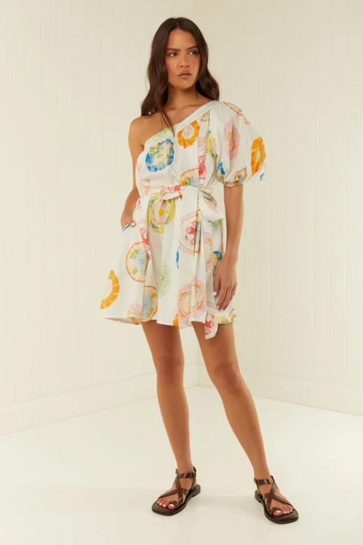 PALM NOOSA - Lotus Mini Dress - Plates - 女装 - 连身裙 - 彩色 商品图0