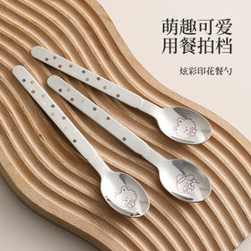 FaSoLa不锈钢餐勺高颜值家用长柄加厚成人调羹汤匙儿童吃饭勺子