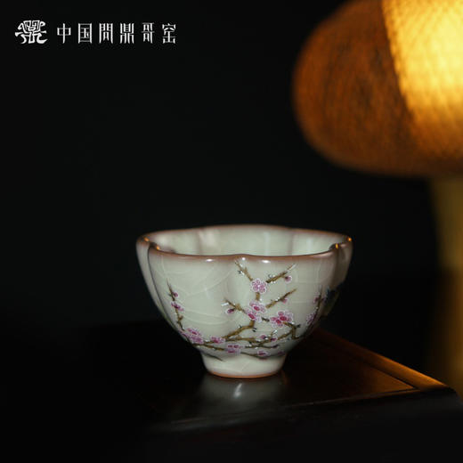 问鼎哥窑致巧款凌霜杯（莺舞梅香）（缺货） 商品图0