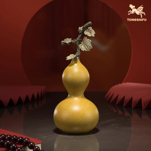 铜师傅 铜摆件《福禄之飞黄腾达》葫芦桌面客厅办公室家居装饰品摆件 商品图0