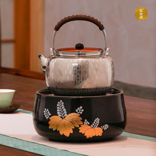 【莺歌烧旗舰店】天目釉桐纹 商品图0