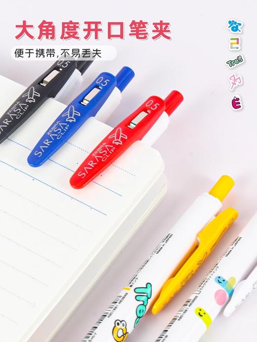 ZEBRA斑马笔JJ15中性笔多彩语言限定按动式考试0.5学生用黑笔签字笔进口黑色笔芯 商品图2