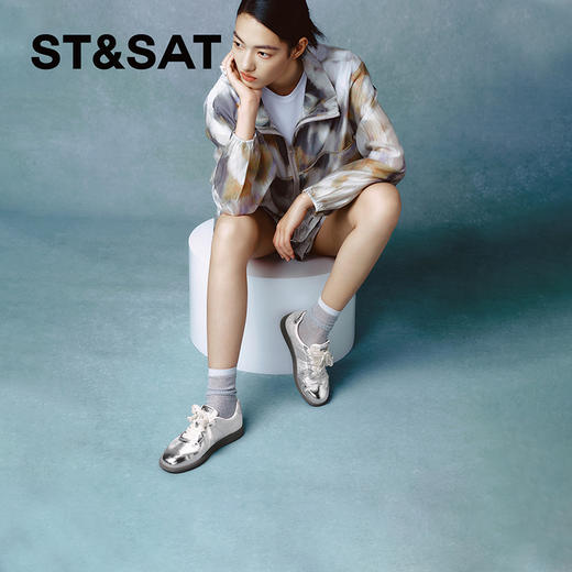 星期六太空银中式刺绣阿甘鞋SSC11120S7 商品图3