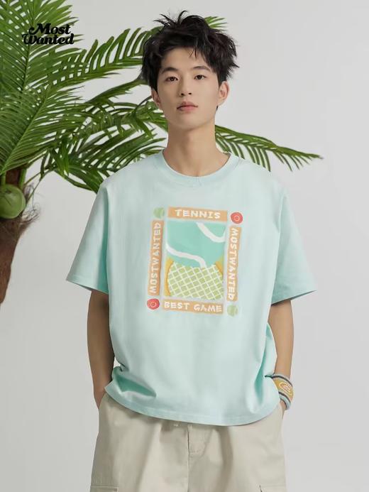 mostwantedlab彩虹/M2412157/休闲运动网球特写广告矢量圆领短袖 商品图0