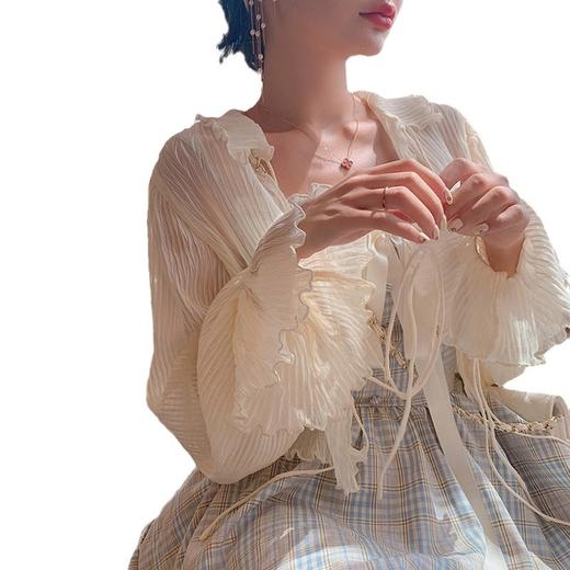 【超仙气雪纺防晒衣】夏天薄开衫外套 短款配吊带裙子外搭小披肩 商品图4