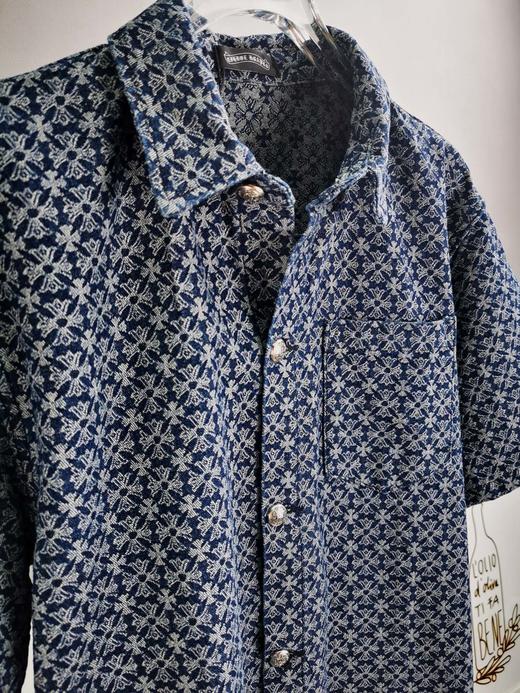 CH 2024夏季新款 提花牛仔休闲宽松短袖衬衫外套 Z-11733 商品图2