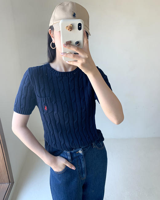 单品包邮现货 THS 6.5- polo RL家 纽约老钱复古 纯元PRL/绞花扭结长绒棉马球刺绣 短袖 7色 BH2527 商品图4