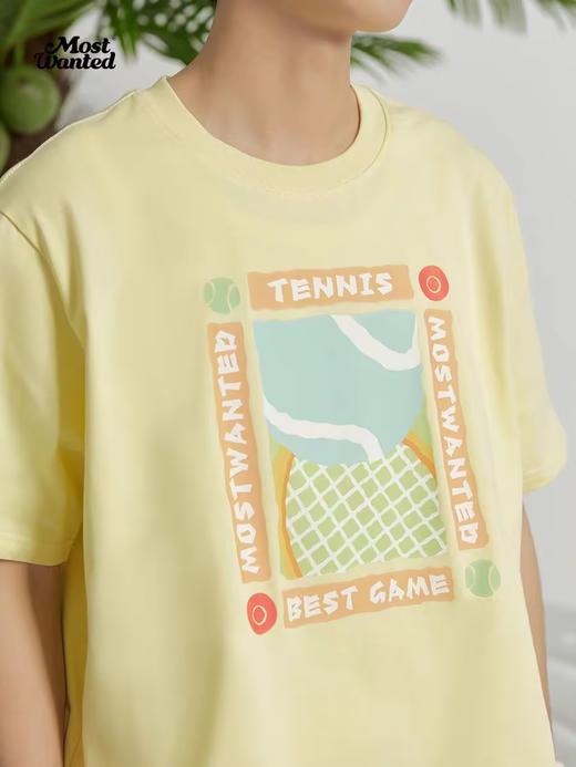 mostwantedlab彩虹/M2412157/休闲运动网球特写广告矢量圆领短袖 商品图1