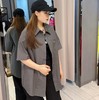 3-14MZ立领分割线短袖衬衫40505（灰） 夏季 142140080321 商品缩略图0