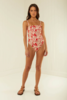 PALM NOOSA - Strapless One Piece - Red Palm Scene - 女装 - 泳装 - 红色 商品缩略图0