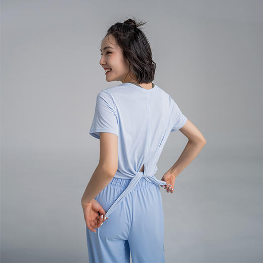 【凉感纱线】后开叉透气罩衫短袖 冰感爽滑网孔面料 透气排汗 商品图7