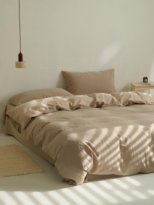 顶柔 水洗棉提花四件套双层纱婴儿级触感，柔然舒适；3D立体提花+水洗工艺，将纱布柔软度发挥到极致 商品图2