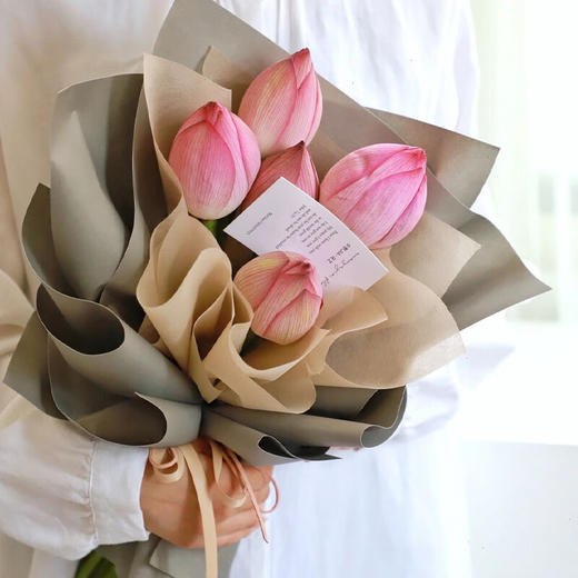 【两小时达】荷花花束莲蓬生日鲜花速递夏日定制寓意好惊喜送花端午礼物 商品图5