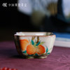 问鼎哥窑四方杯 （五桃橘）（缺货） 商品缩略图0