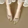 【预售5天】精致法式包头凉鞋，粗跟方头羊皮中跟拼色玛丽珍鞋CFE&3836 商品缩略图2