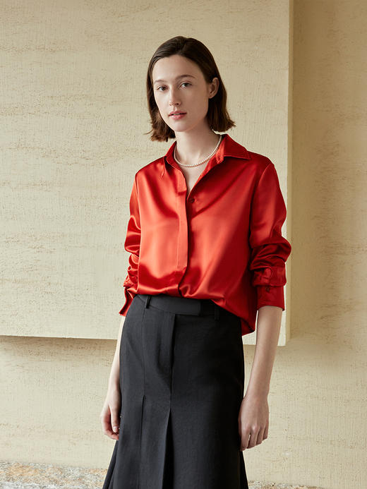 水波纹醋酸衬衫FCE2SHT150 商品图6