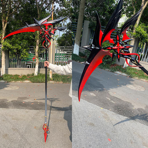 墨班 cosplay道具 原神 仆人 阿蕾奇诺 武器赤月之形 镰刀 商品图2