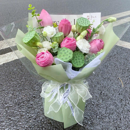 【两小时达】荷花花束莲蓬生日鲜花速递夏日定制寓意好惊喜送花端午礼物 商品图7