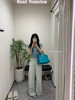 Read Nameless /湖蓝色莱赛尔短袖＋薄软浅蓝牛仔阔腿裤 商品缩略图14