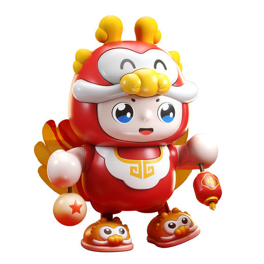 【声光相伴 逗引学爬】会唱歌跳舞机器人福龙宝儿童抬头训练音乐灯光跳舞摇摆玩具龙年 商品图4