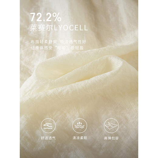 【专属特价】熙世界高级感法式天丝连衣裙夏新款收腰显瘦泡泡袖方领a字裙子 商品图2