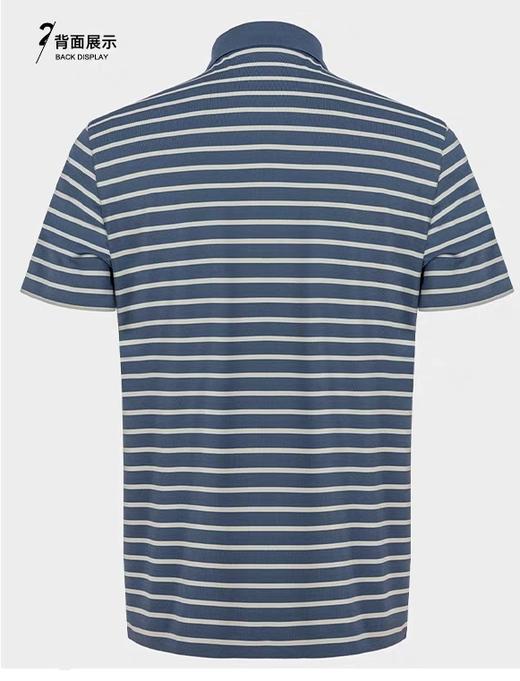 美尔雅男装2024夏款条纹商务短T 商品图1