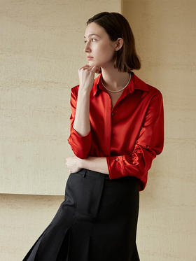 水波纹醋酸衬衫FCE2SHT150