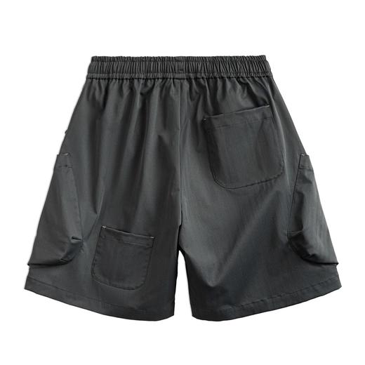 马登工装美式人字纹10袋短裤多口袋机能松紧腰抽绳宽松直筒裤男夏 商品图5