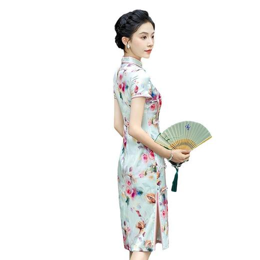 真丝旗袍小个子福音短款宴席送考日常可穿WXG 商品图4