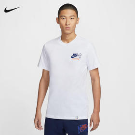 【小码特惠】Nike/耐克短袖男夏季新款背标印花圆领透气休闲运动纯棉T恤FV3755-100