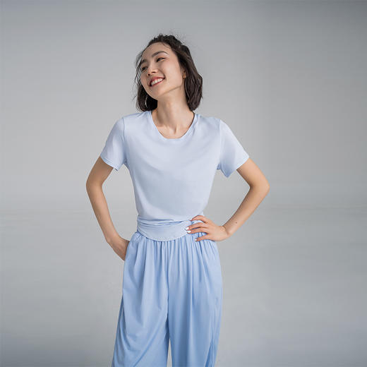 【凉感纱线】后开叉透气罩衫短袖 冰感爽滑网孔面料 透气排汗 商品图6