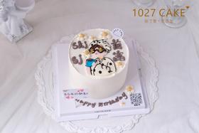 1027CAKE |  手绘蛋糕  线条小狗