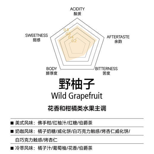 野柚子4.0  浅烘意式拼配咖啡豆 商品图1