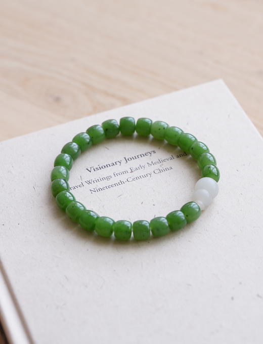 绿一样自由 · 青萝·和田碧玉籽料手串【 嘉石285】 商品图4