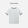 COCO ZONE “凯旋T”夏季字母印花短袖上衣撞色T恤CC1B1274 商品缩略图1