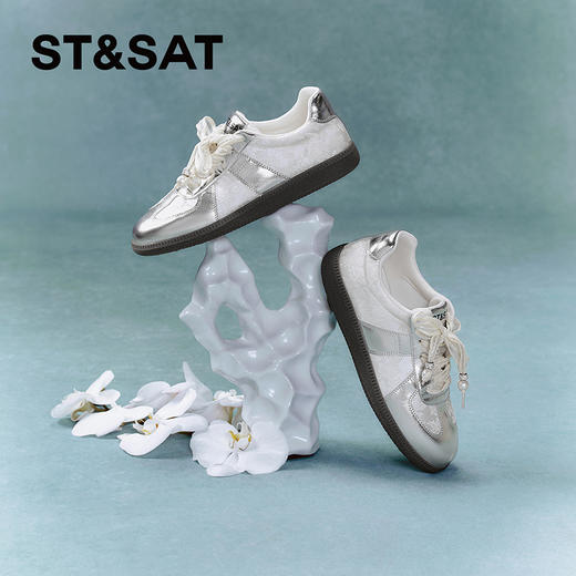 星期六太空银中式刺绣阿甘鞋SSC11120S7 商品图0