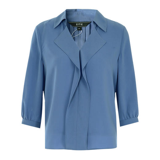 EITIE爱特爱夏季新品通勤百搭优雅舒适V领小上衣7413124 商品图5